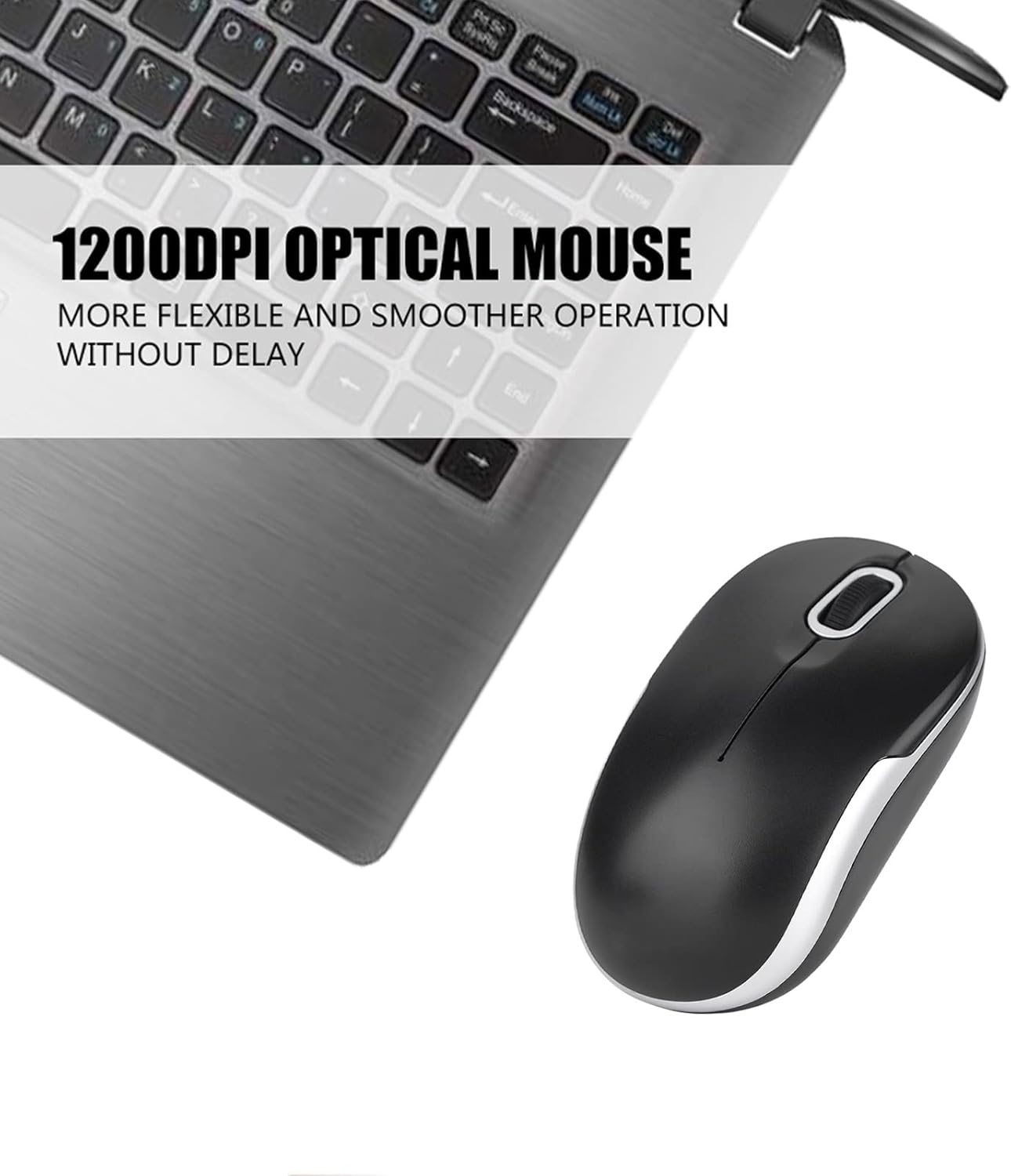 ASHATA 2.4GHz Numeric Keypad, 22 Keys Portable Financial Accounting Number Pad Combo for PC Desktop Laptop Notebook, Black