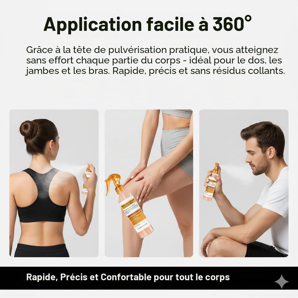Pure Skin Peel Shot – Spray à l'acide kojique et au curcuma, spray facial doux et gommage corporel avec AHA et BHA, soin corporel léger pour une peau lisse et souple, 200 ml