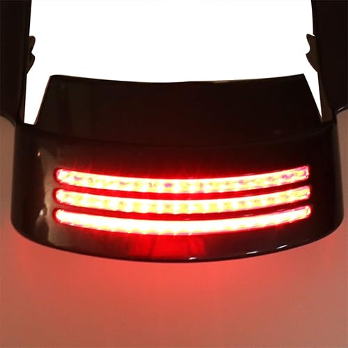 Miniatura 4 de Luz LED de punta de guardabarros de freno trasero Tri-Bar para Harley Street Glide FLHX 2014-2021 (ahumado)