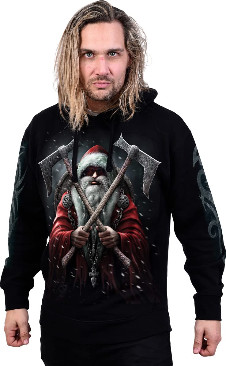 SpiralSpiral Sleigher Hoodie Männer Kapuzenpullover schwarz Horror, Rockwear, Weihnachten