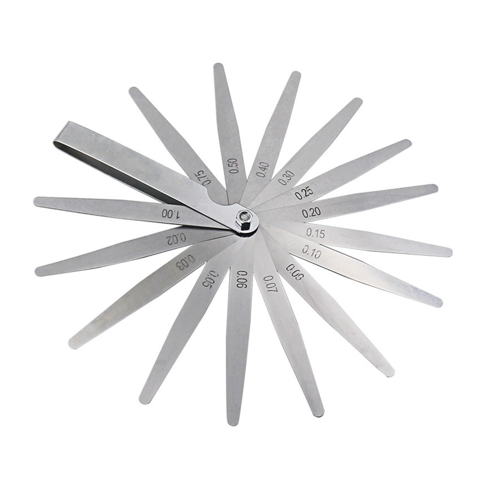 Cfwwsaq One Color Feeler Gauges, 0.02 To 1.00Mm 15 Blades Thickness Gap Metric Filler Feeler Gauge Measure Tools