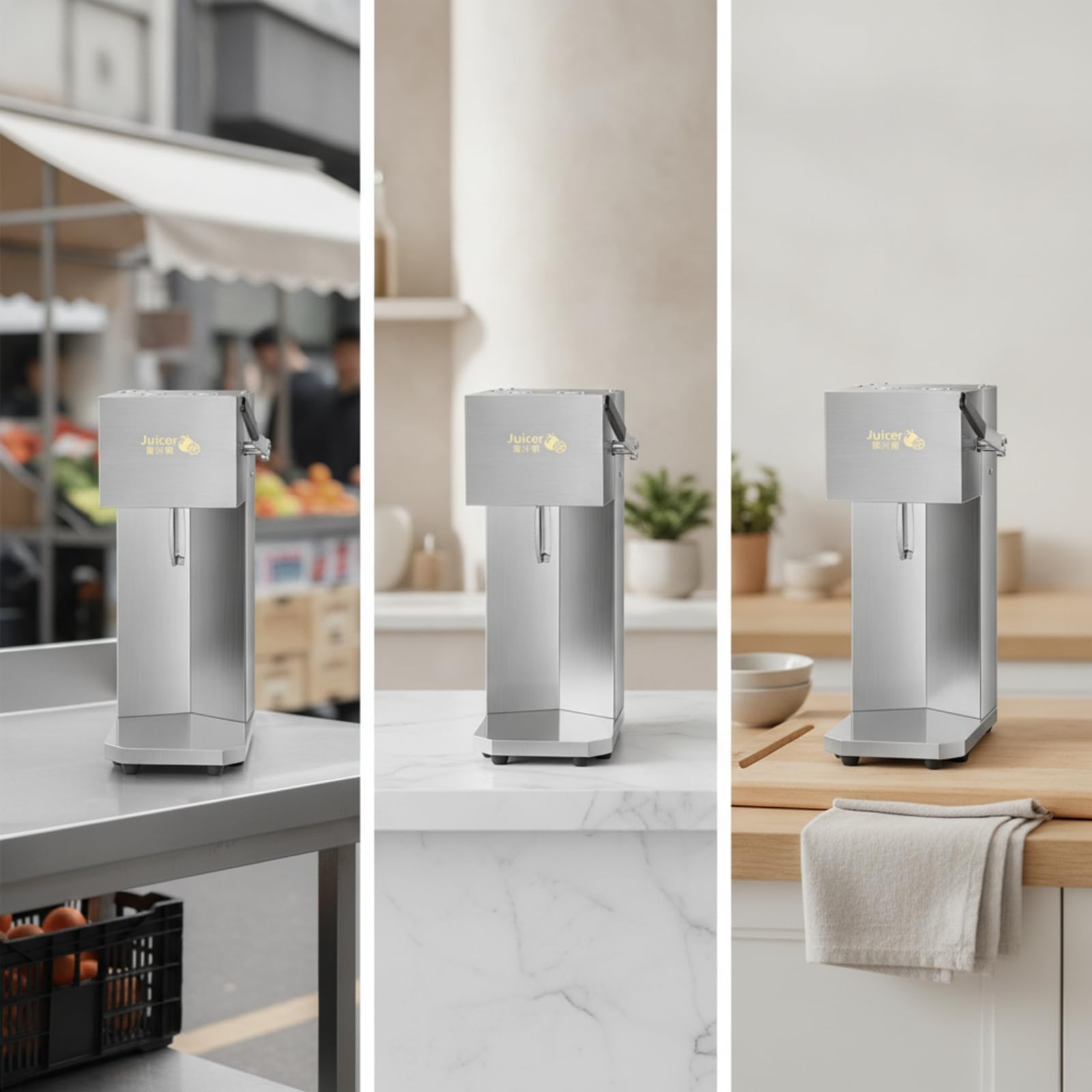 Milageto Spremiagrumi Elettrico con Asta a Spirale Resistente Spremiagrumi in Acciaio Inox per Preparazione Bevande, Caffetterie