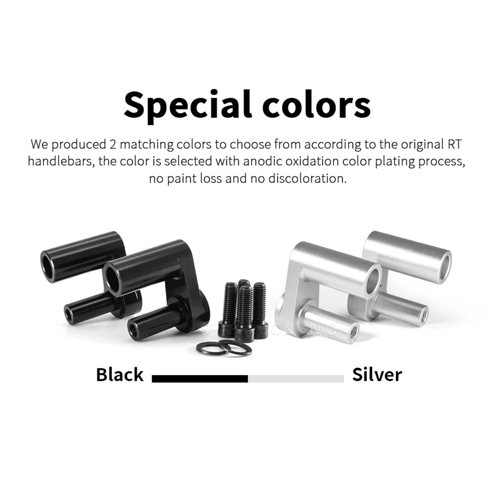 Moto Riser Per BMW R1250RT R1200RT LC R 1250 1200 RT R1200 Maniglia Bar Trascinare Estendere Adattatore Moto Manubrio Riser Morsetto Accessori Manubrio Riser Morsetto(Argento)
