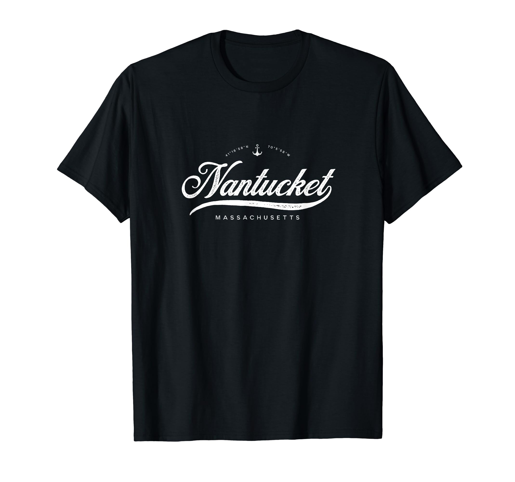 Nantucket Massachusetts Distressed ApparelNantucket Massachusetts Vintage Retro T-ShirtOEKO-TEX STANDARD 100