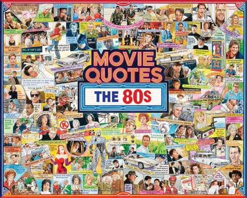 White Mountain Puzzles Movie Quotes The 80s 1000 Piece Jigsaw Popular Pop Culture Puzzle