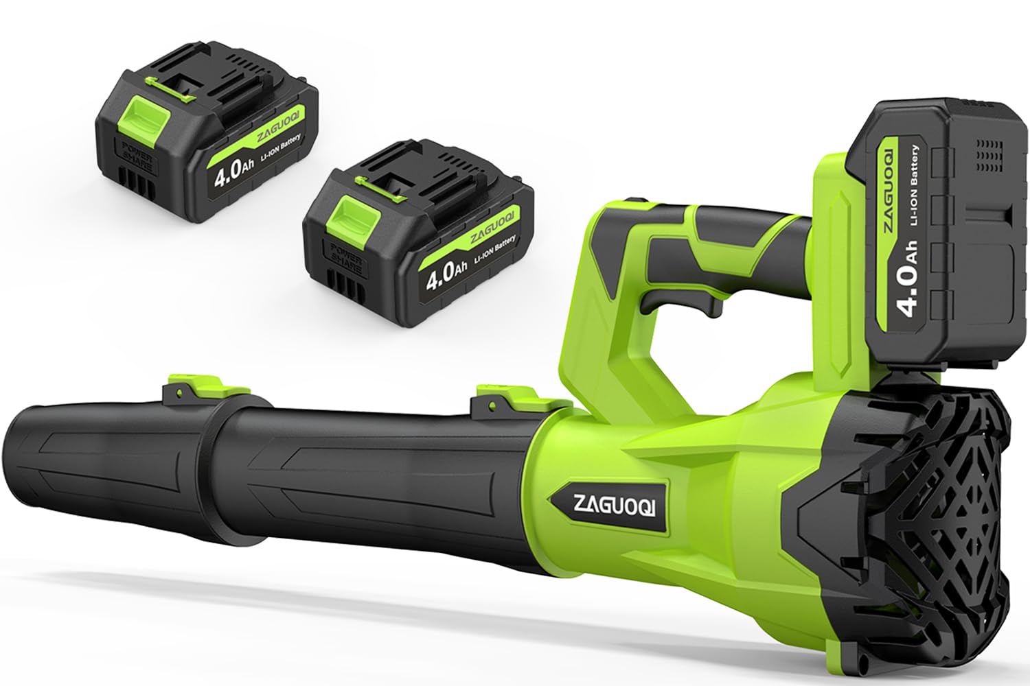 Leaf Blower Cordless 650CFM 288MPH Electric Leaf Blower with 2 x 4.0Ah Battery Operated, 6 Speed Mode, 20V Powered Handheld Blowers for Lawn Care, Patio, Dust, Blowing Leaves