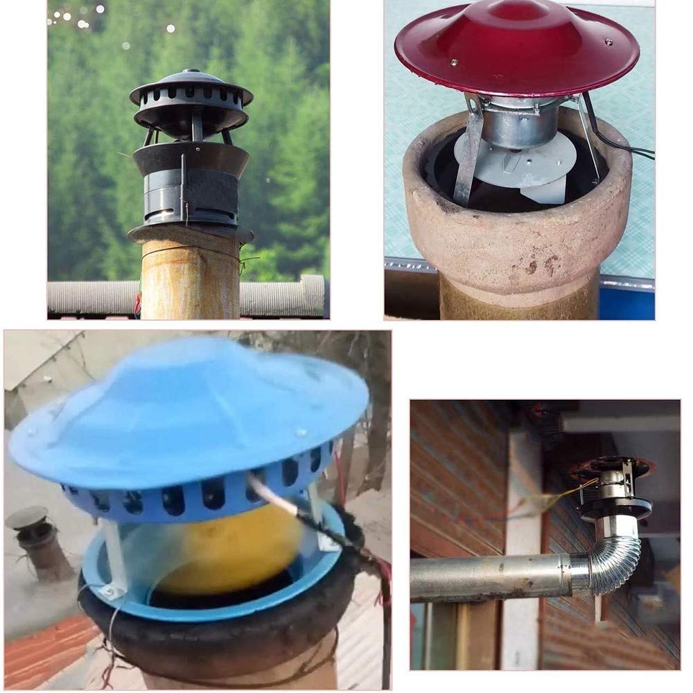 Ventilatori per tetto, per camino, per camino, per camino, per fumo, colore: verde C