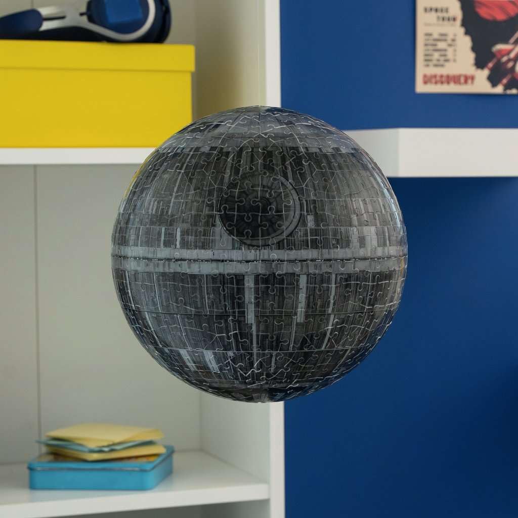 Ravensburger Puzzle 3D 11555 Gwiazda Śmierci | Puzzle 3D Star of Death Star Wars 540 elementów, model jazdy konnej dla dzieci w wieku +10 lat, idealny prezent dla fanów