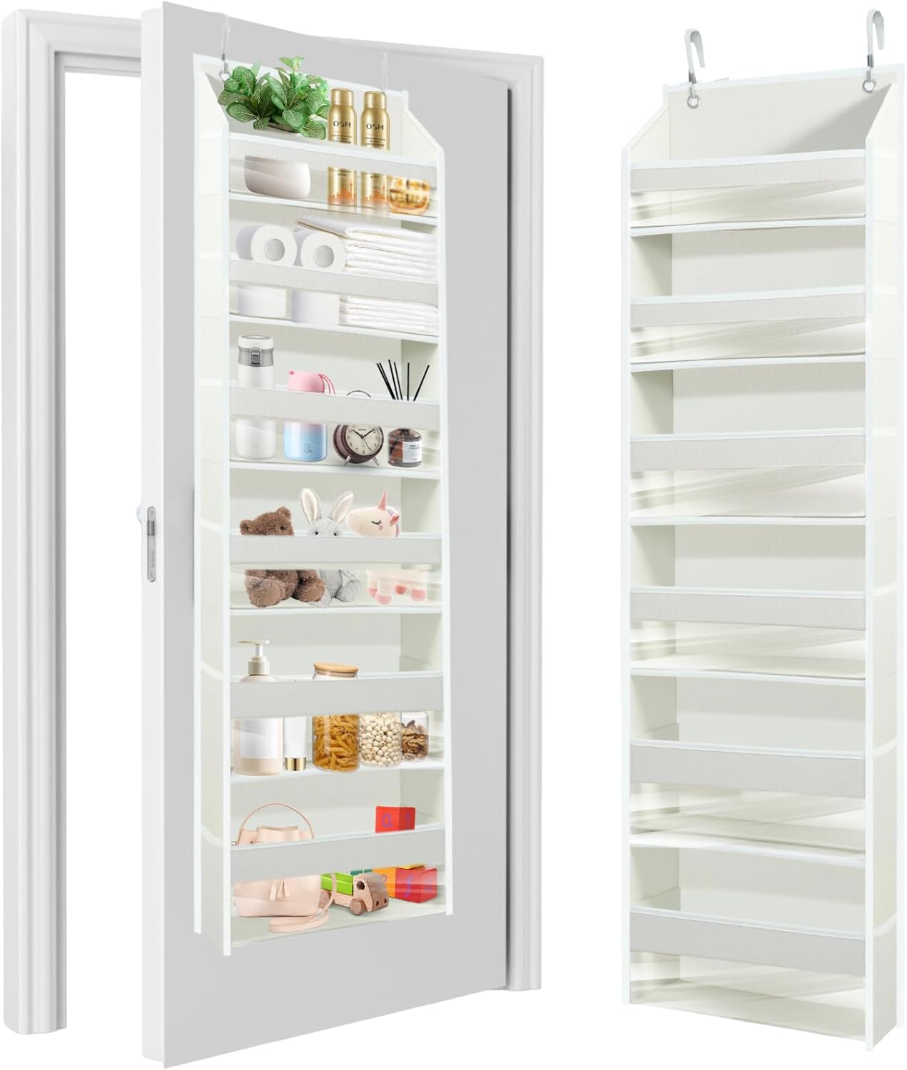 Homelux Theory Over the Door Organizer with Pockets Ivory