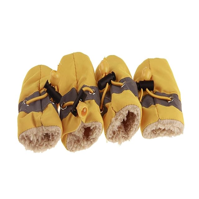CXJYBH 4 unids Impermeable Invierno Mascotas Zapatos de Perro Antideslizante Lluvia Botas de Nieve Gruesa…