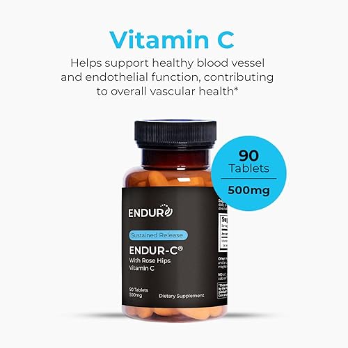 Miniatura 2 de Endurance Products, EndurC, tabletas de suplemento de vitamina C de liberación prolongada para una absorción óptima, ácido ascórbico y vitamina C