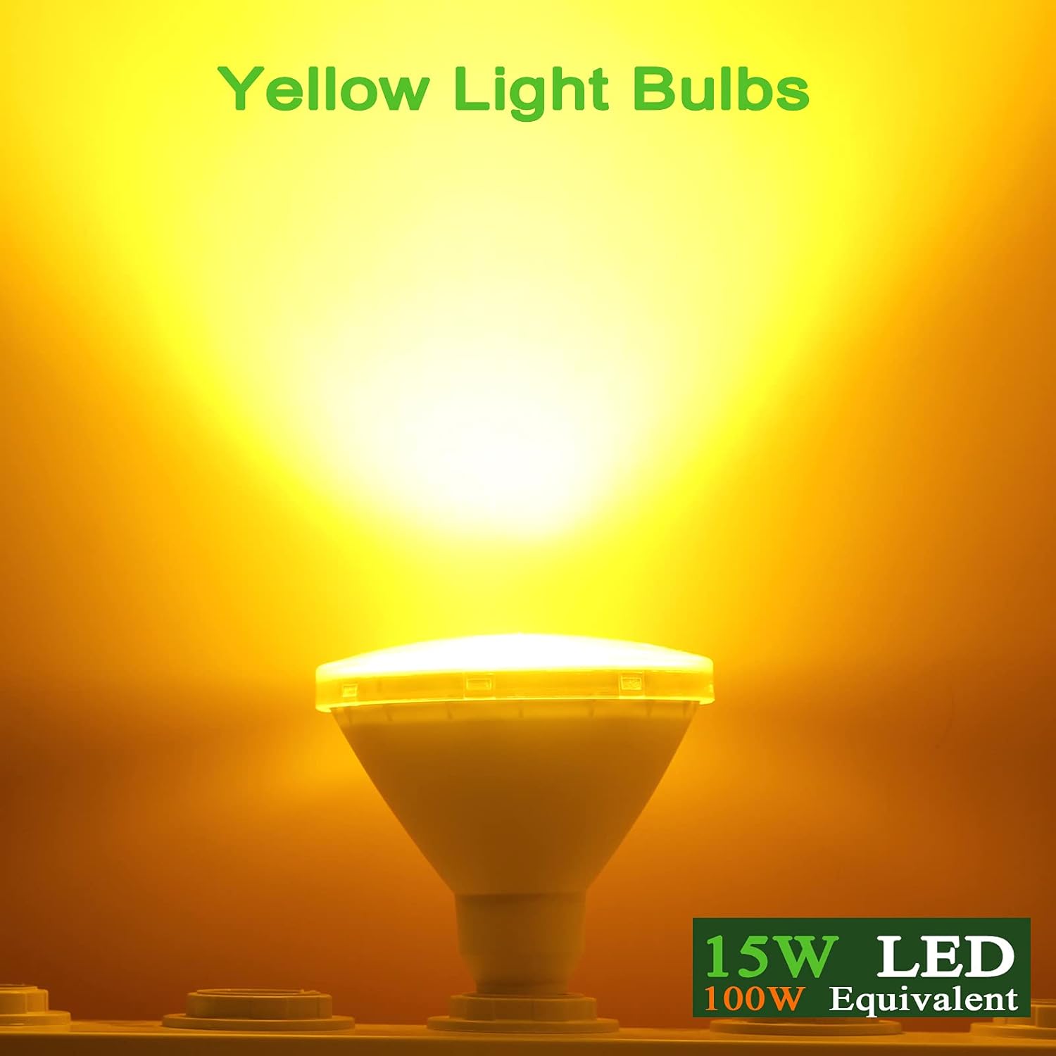🔥 Yellow LED Light Bulb, 2 Pack Par38 15W (100W Equivalent) 1300lm, E26 Medium Base Flood Light Bulb for Outdoor, Indoor, Porch, Patio, Yards, Home Super Cheap 🛒 Yellow LED Light Bulb, 2 Pack Par38 15W (100W Equivalent) 1300lm, E26 Medium Base Flood Light Bulb for Outdoor, Indoor, Porch, Patio, Yards, Home