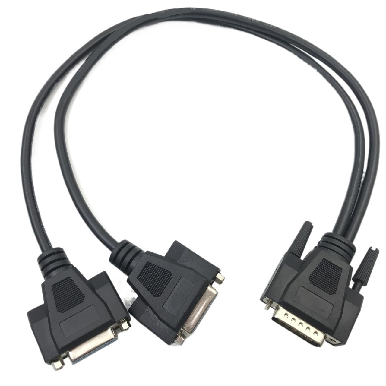 DB15 ON/E Point Two Datenkabel, 1 Signal, Kupferabschirmung, maßgeschneidert, 15-polig auf DB15-Stecker auf 2 Buchsen, 0,5 m, 1 m, 2 m (0,5 m)