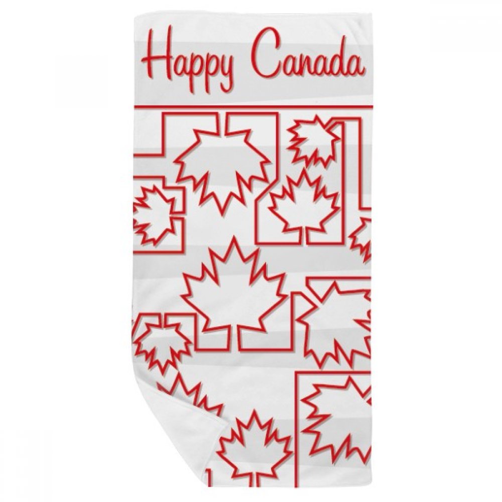 Serviette de bain Canada 35x70cm en coton doux multicolore
