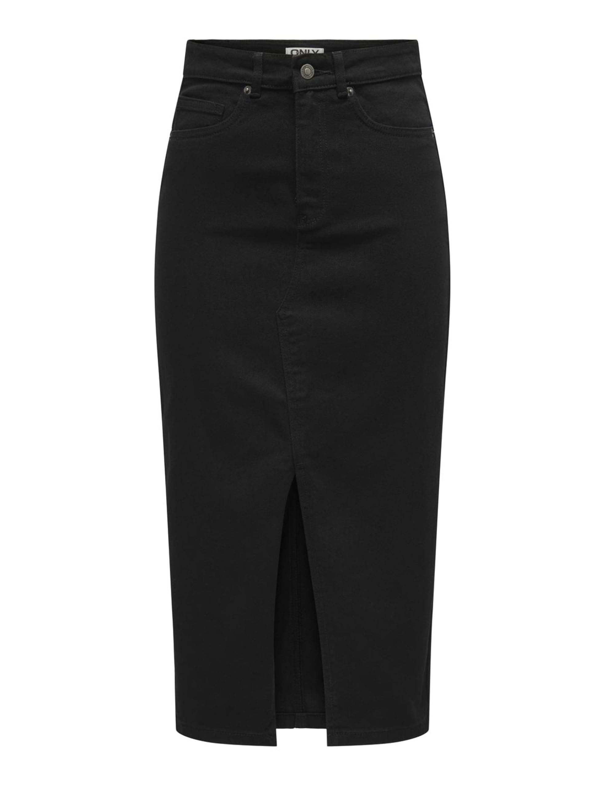 ONLY Womens Onlsiri Front Slit DNM Gua Noos Denim Skirt, Black, L UK