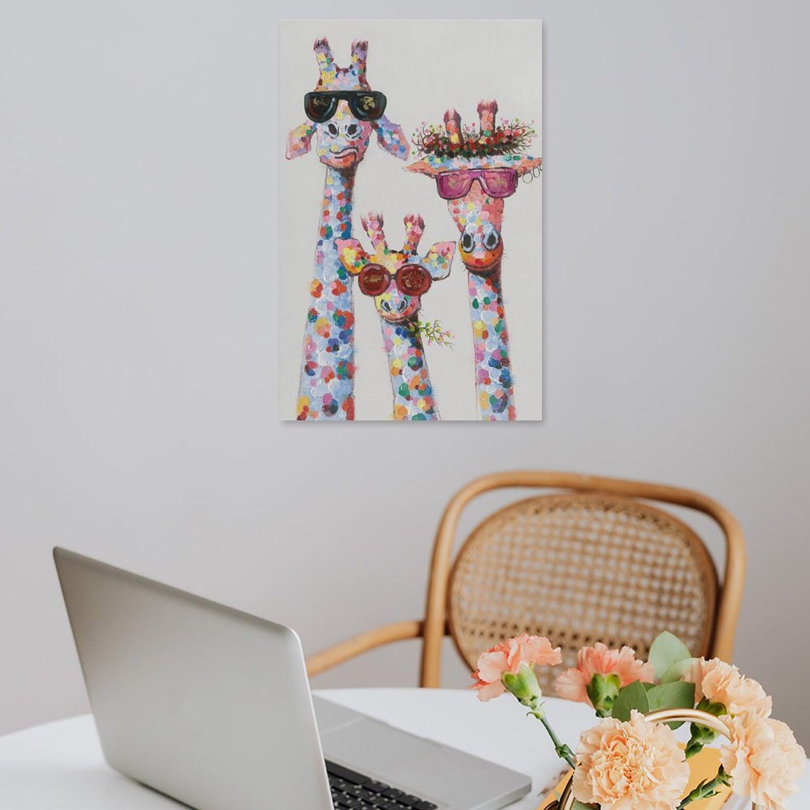 Amazon.co.jp: 絵画 サングラスをかけたキリンインテリア 絵画 特徴的 Amazon.co.jp: 絵画 サングラスをかけたキリンインテリア 絵画 特徴的