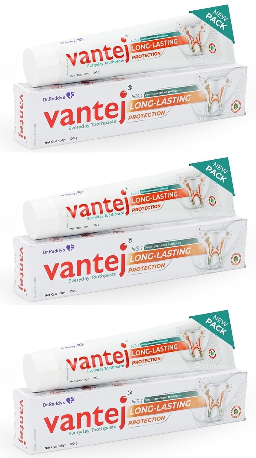 Vantej Toothpaste for Sensitive Teeth, Dentist recommended, sensitivity toothpaste for everyday use - 100g, white x Pack of 3-image-5