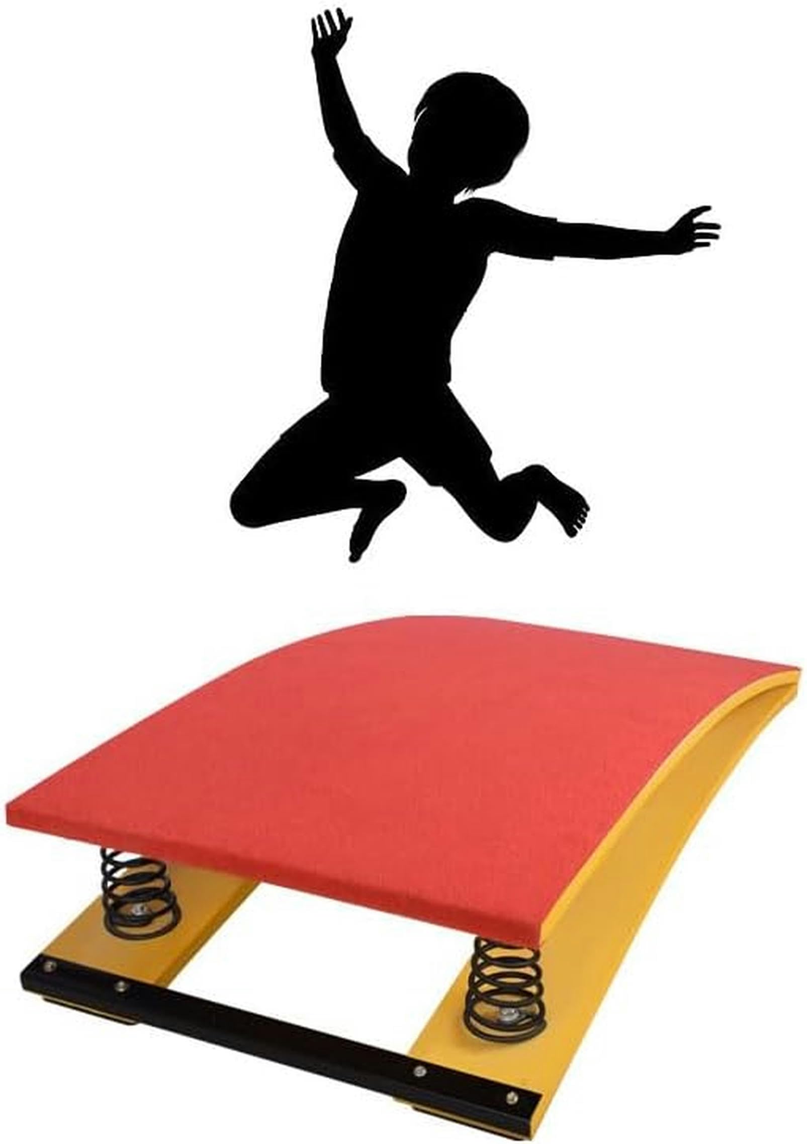 MRKU Ginnastica, Trampolino Elastico Professionale ad Alta Resistenza, in Legno con Molle ispessite Integrate