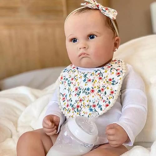 Pinky Reborn Muñeca de bebé de 24 pulgadas, 24.0 in, realista, recién nacido, muñeca pintada de vinilo de silicona para niños pequeños, juguete de