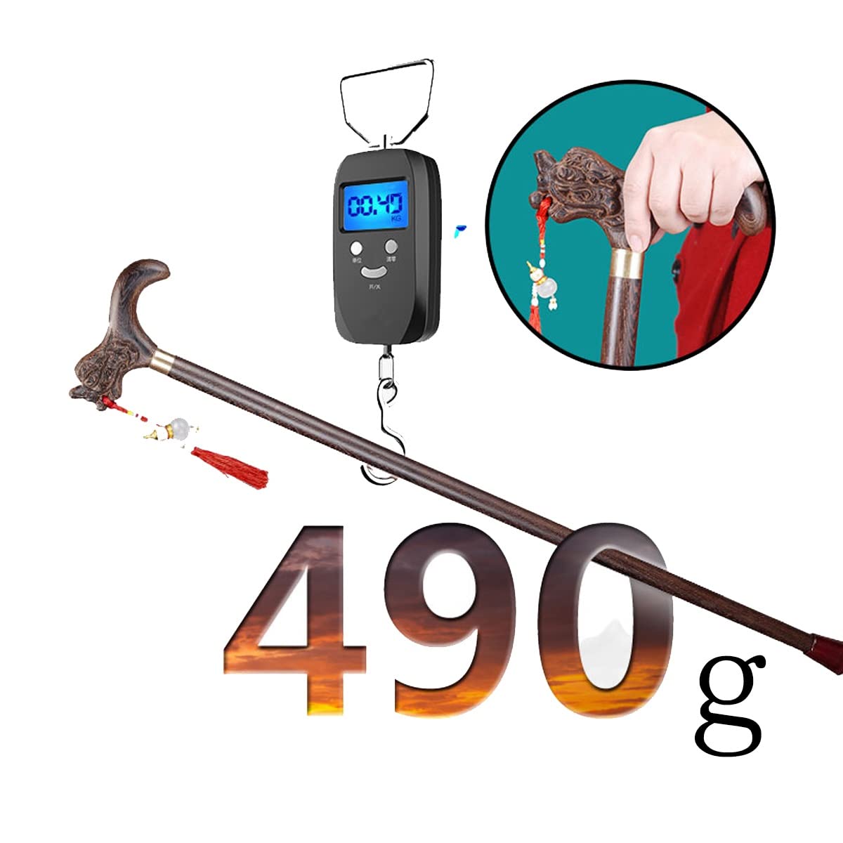 Bastone da Passeggio,Bastoni da Passeggio,Bastone da Passeggio,Bastone da Passeggio civilizzato,Manico a Forma di Drago,Base in Gomma Antiscivolo,per Anziani e Handicap