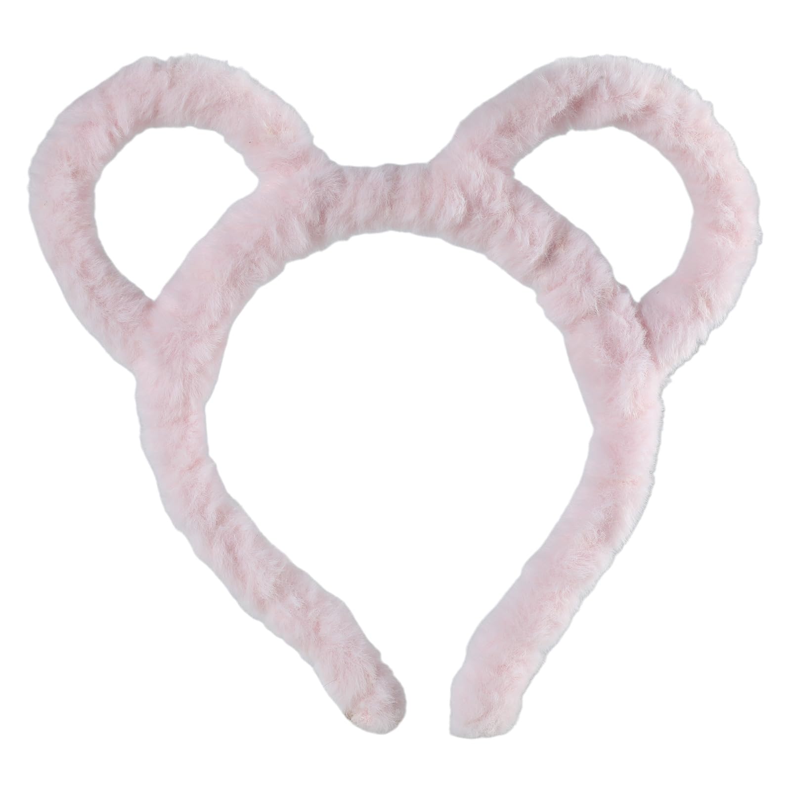 Fentency Korean Women Winter Thick Plush Headband Round Mouse Bear Ears Hair Hoop Candy Color Makeup Metal Bandana Gifts