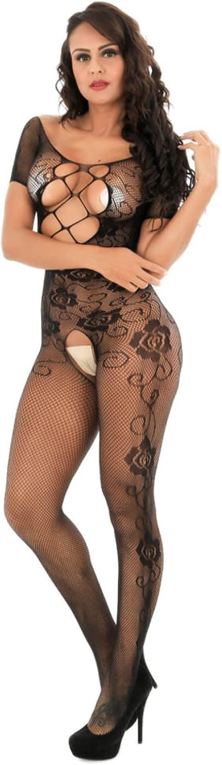 Women'S Exotic Lingerie Bodystockings Women'S Sexy Lingerie Open Crotch Print Bodystockings