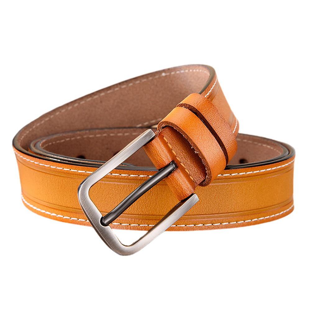 Women's Genuine Leather Casual Jeans Belts Soft Leather Waist Belts Jean Pants Dresses Ladies Fashion Belts