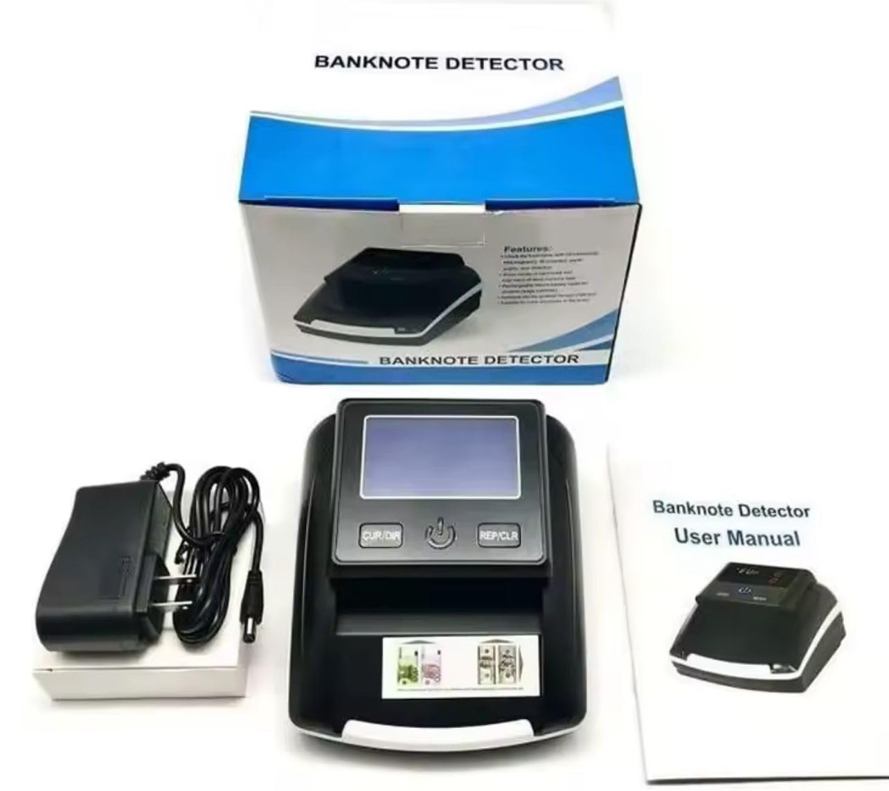Rilevatore Banconote False Portatile LCD, Verifica Euro Professionale con Display Digitale, Dispositivo di Scansione Contante per Negozi e Uffici, Sistema di Controllo Valuta Compatto