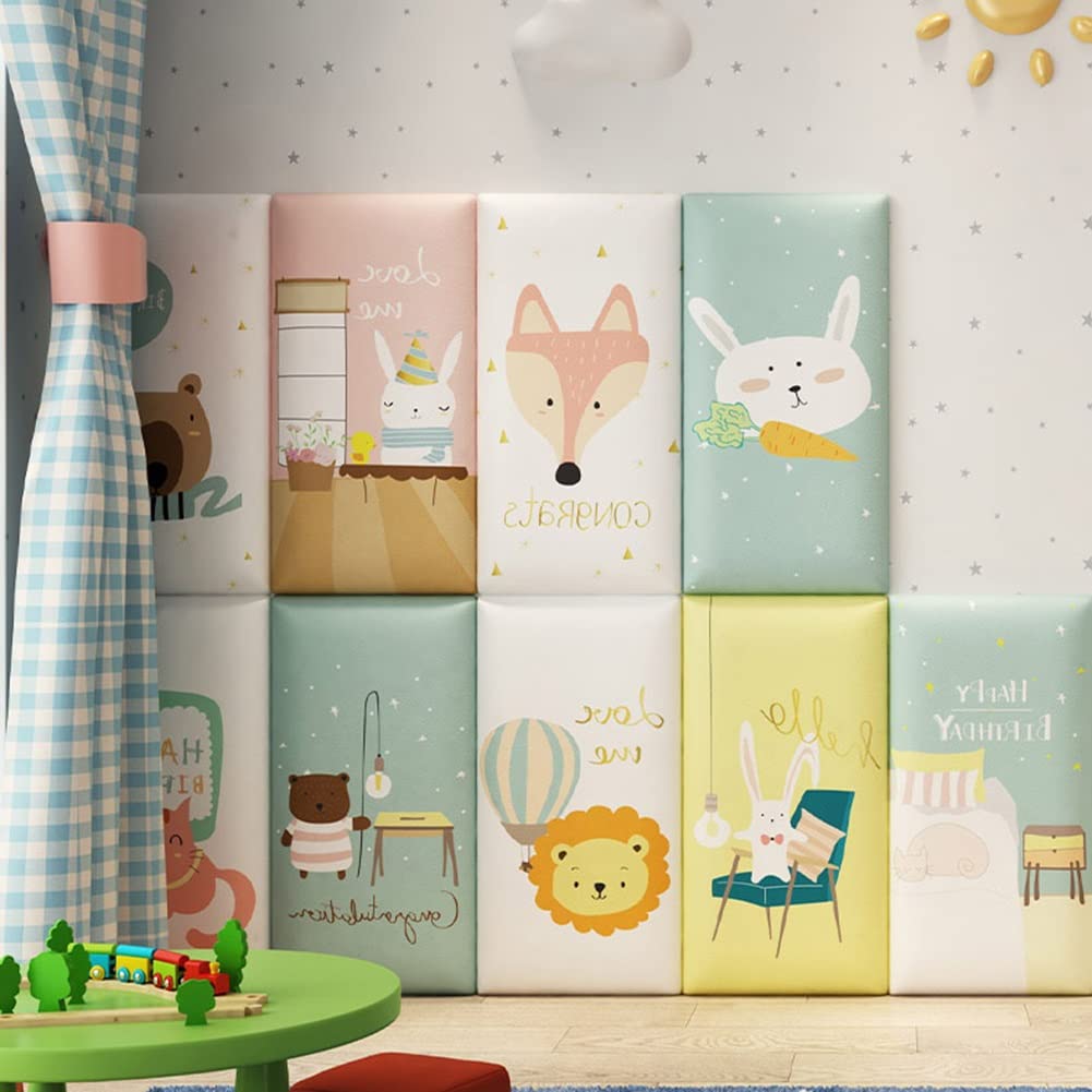 Anti-collisione 3D Imbottitura Della Parete Per Bambini, Spessore 3,7cm Autoadesiva Borsa Morbida Pannelli Murali, Protezione Per Il Comodino Adesivo