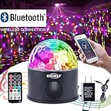 CHINLY LED Disco Ball Light MP3 Music Bluetooth Speaker USB Portable 9W 9color Modes Dance Hall Strobe Light Mini LED Stage Light Party Light for Wedding Party Bar Club DJ KTV (with Remote & US Plug)