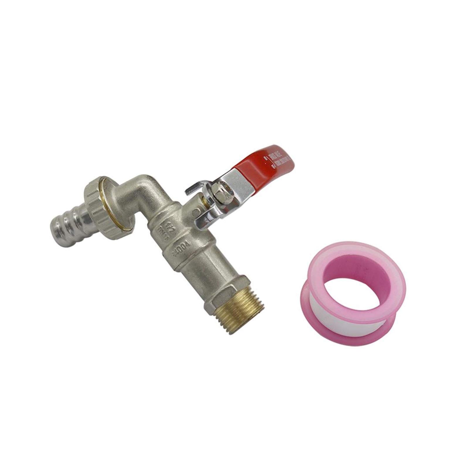 Adaptador de conector de manguera Metal 1/2 "Faucet de roscado sin rosca exterior Lavadora de riego Válvula de control de agua 15 mm Outlet Faucet 1 Set