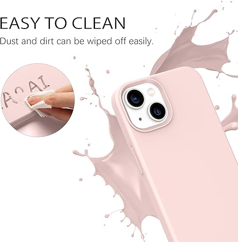 Miniatura 3 de VENINGO Funda para iPhone 13, funda de teléfono para iPhone 13, de silicona líquida, de gel suave, ligera, forro de microfibra a prueba de golpes,