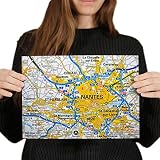 Posters en vinyle de destination A4 - Nantes France ville française - Impression carte de voyage - 29,7 x 21 cm - 280 g/m² - Papier photo satiné brillant - #45826