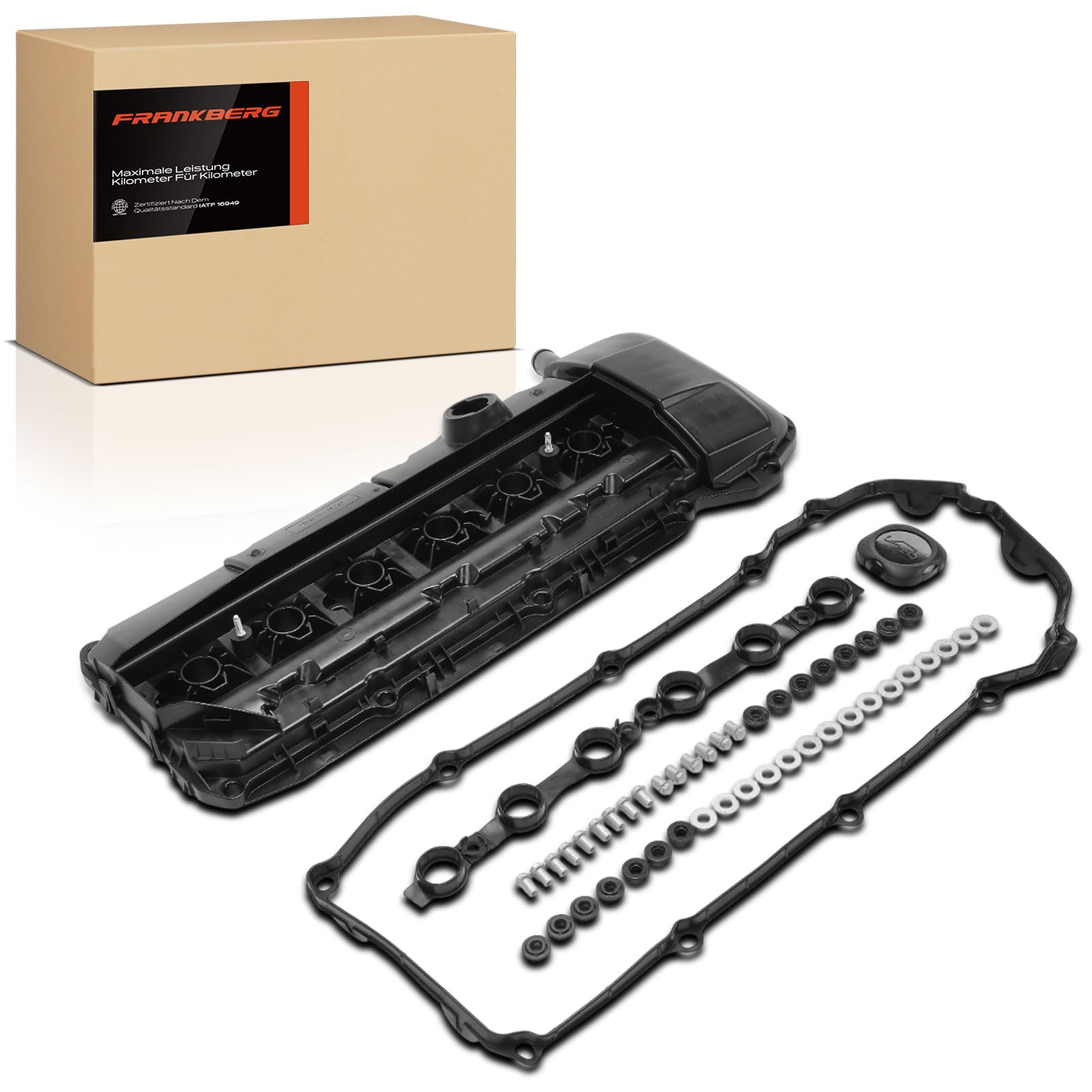 Frankberg Tapa de válvulas | Compatible con: Serie 3 E46, X5 E53, Serie 3 Convertible E46, Serie 7 E65 E66 E67, Serie 3 Coupé E46, Serie 5 E39