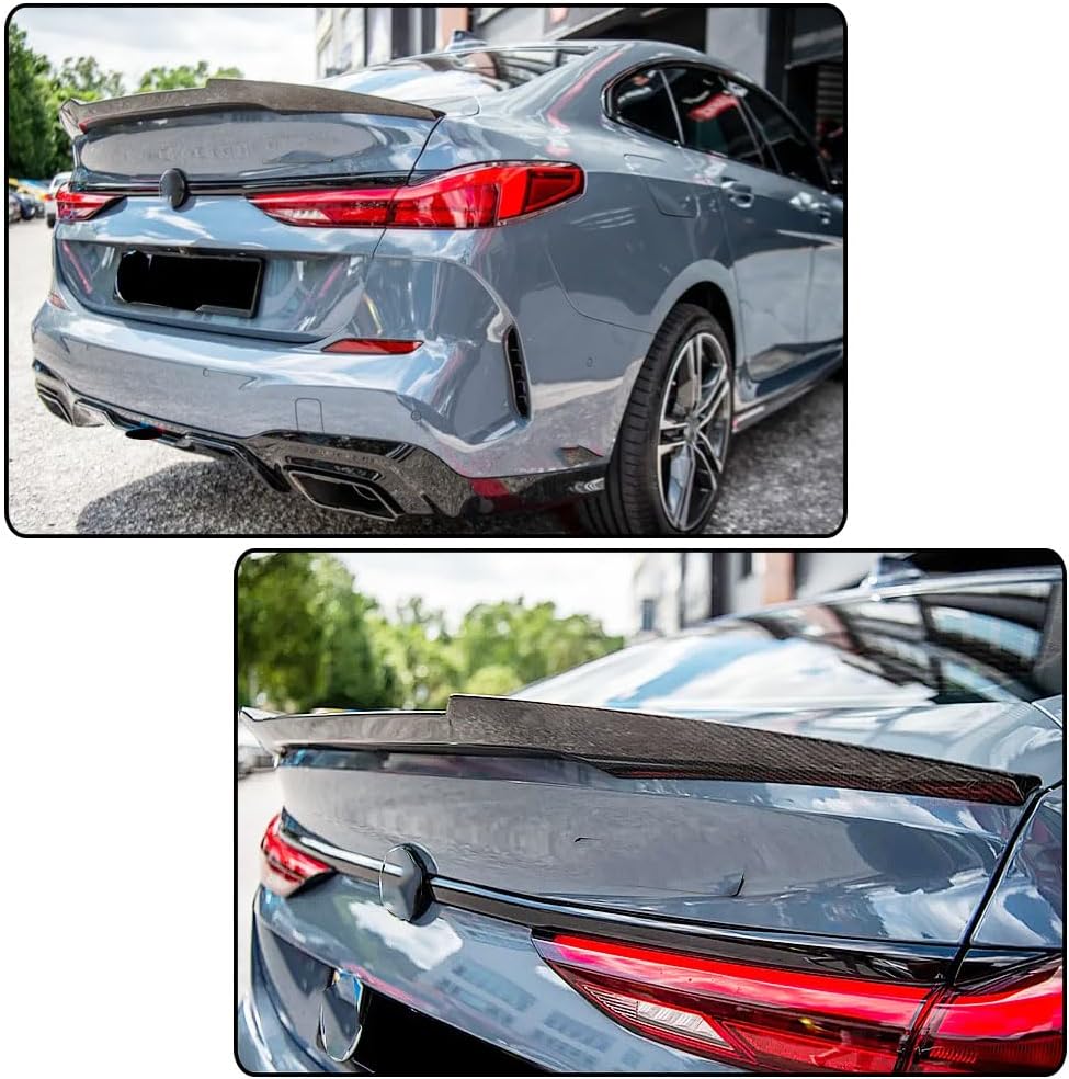 MCARCAR KIT Real Carbon Fiber Car Trunk Rear Spoiler Fits for BMW F44 2 Series 4 Door GC Gran Coupe 2020-2021 Rear Boot Lid Spoiler Wing Lip