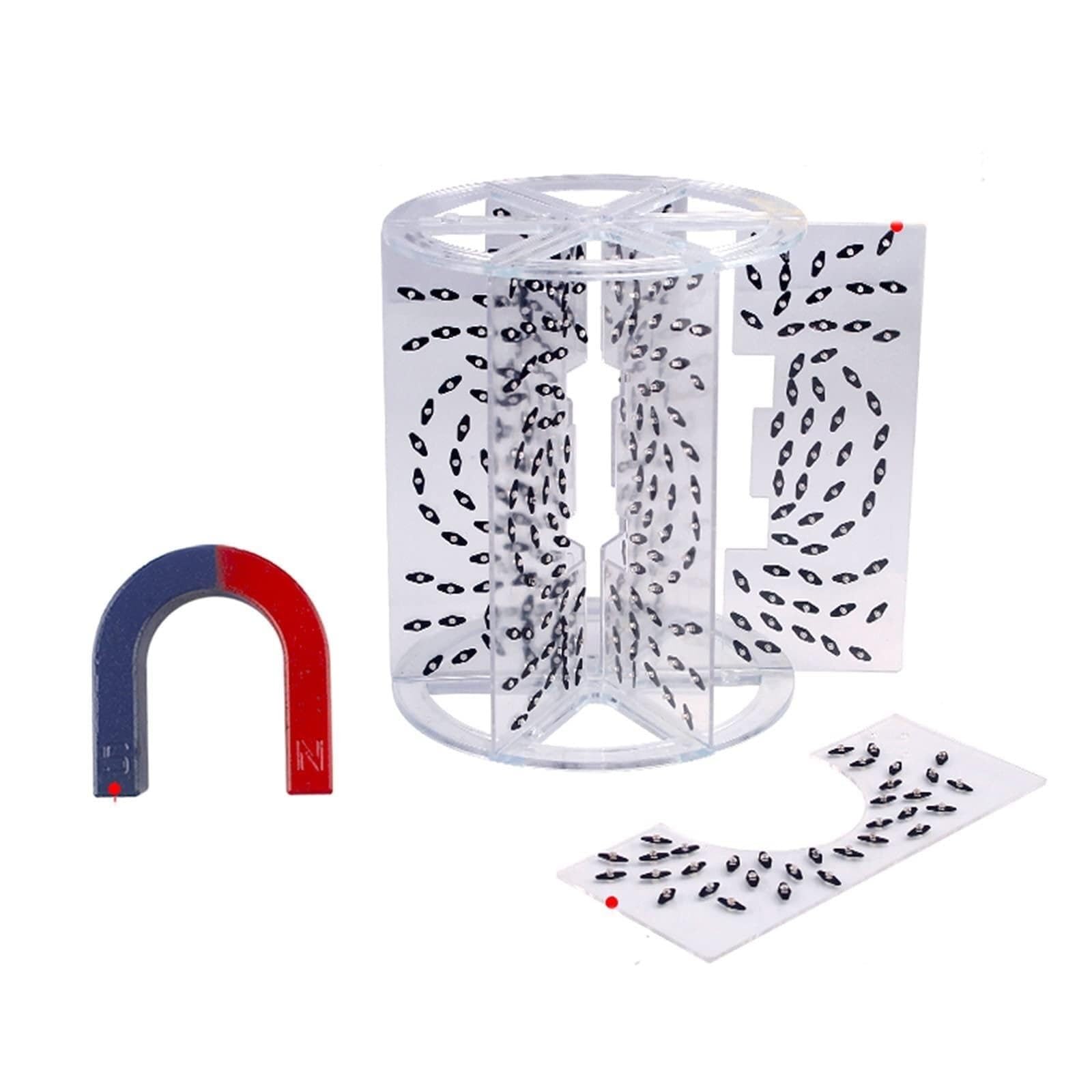 FAWFCJD 3D Magnetic Field Demonstrator Magnetic Line Demonstrator Electromagnetic Field Current Magnetic Field Demonstrator Physics Experiment Equipment Teaching Instrument
