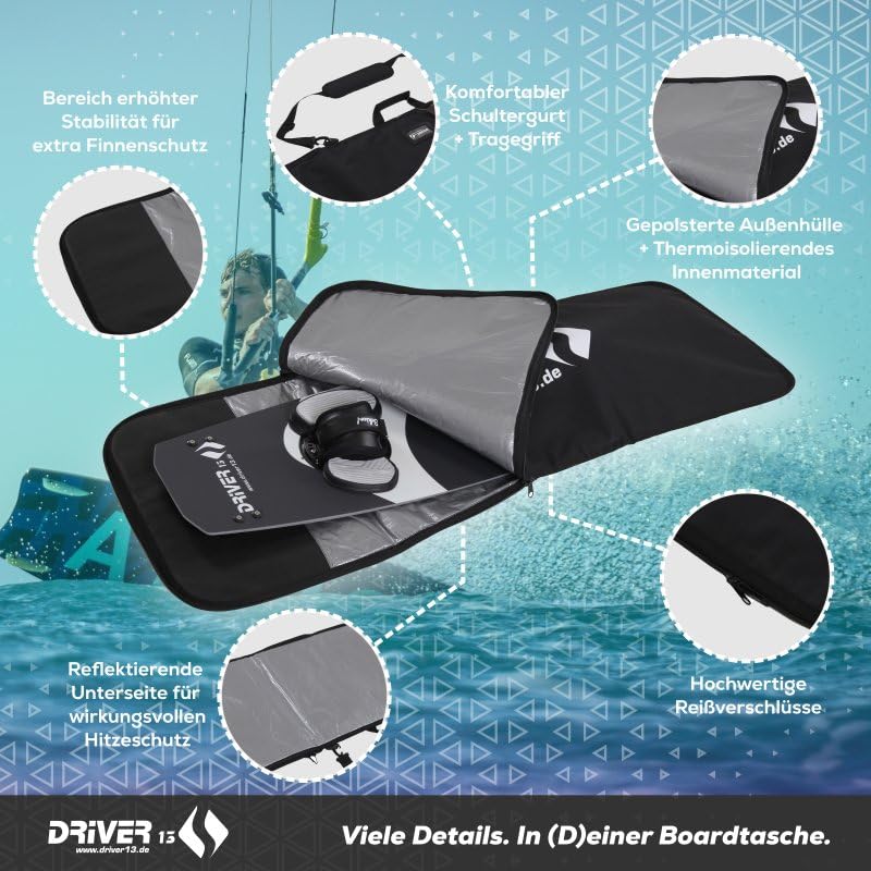 Driver13 Kiteboard Singlebag niemiecki design w najwyższej jakości od wielu lat