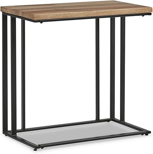 Signature Design by Ashley Bellwick - Mesa auxiliar para silla, 24 pulgadas de ancho x 14 pulgadas de profundidad x 23 pulgadas de alto, marrón