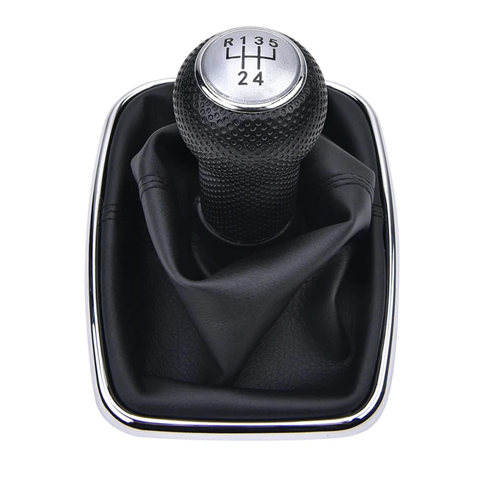 GXQKLSU Gear Shift Knob Compatible with VW for Golf 4 for GTI R32 for Bora for Jetta MT 2003-2008 5 6 Speed Gear Shift Knob Lever Shifter Gaitor Boot PU