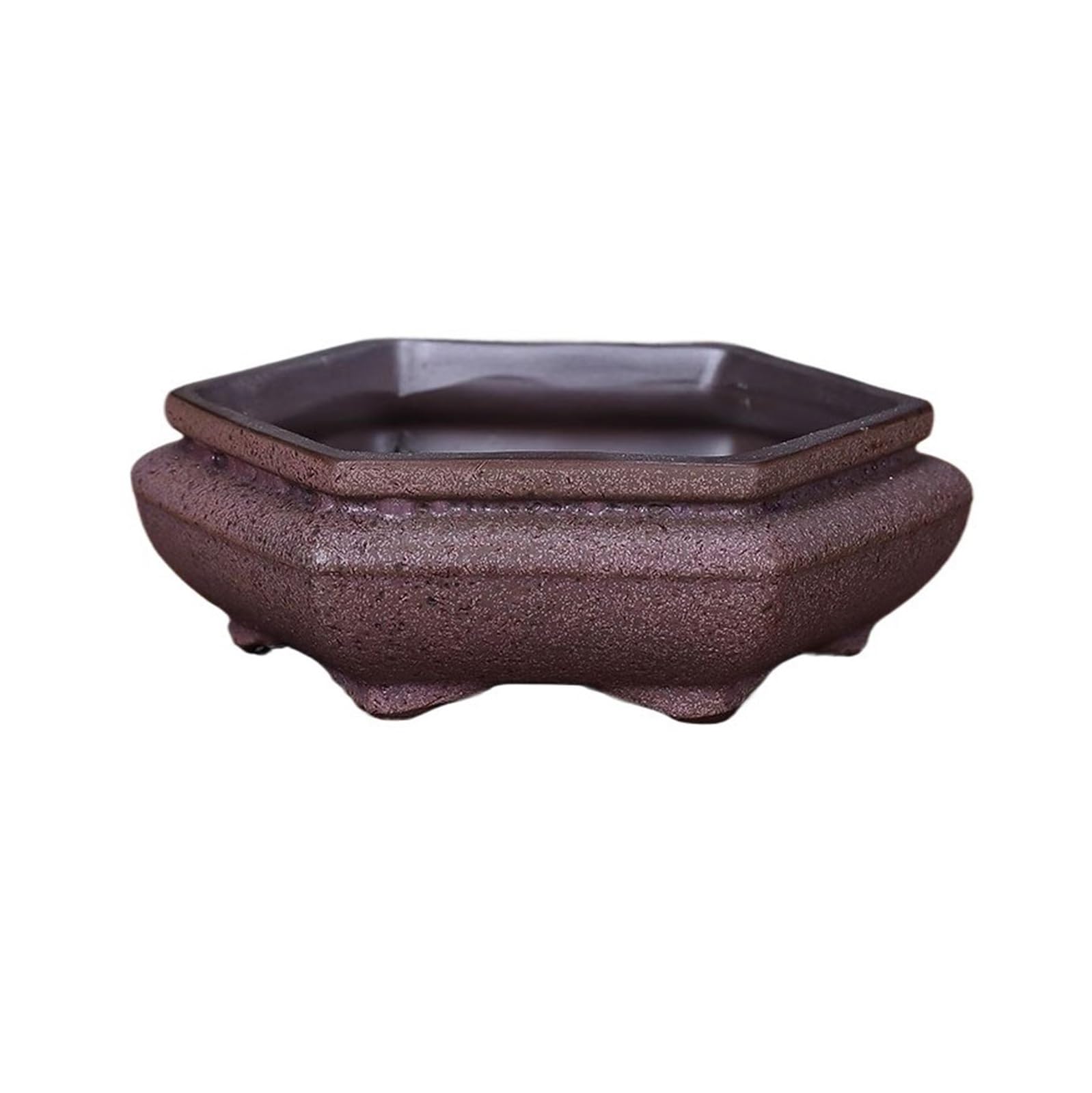 plant dish saucer Hexagonal Chinese-style Ceramic Drip Tray Indoor Desktop Vintage Flower Arranging Saucer