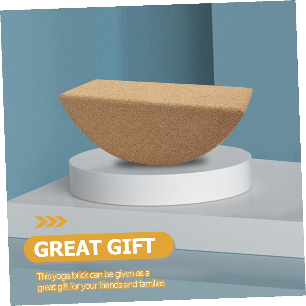 Didiseaon Bloque de Yoga Pequeño de Corcho Antideslizante Bloque de Entrenamiento para Yoga y Pilates Duradero para Ejercicios de Equilibrio y Fortalecimiento en Casa