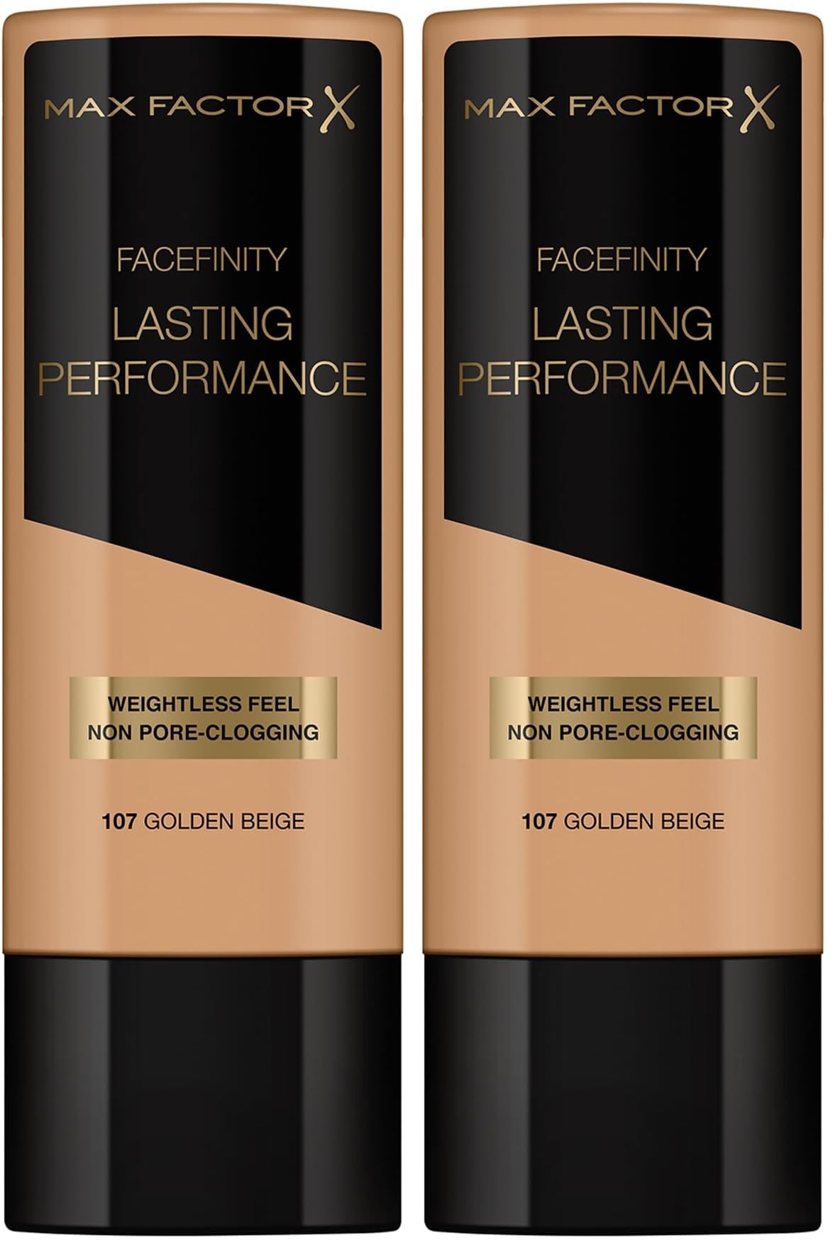 Max Factor Facefinity Lasting Performance Foundation 107 Golden Beige, 35 ml (Packung mit 2)