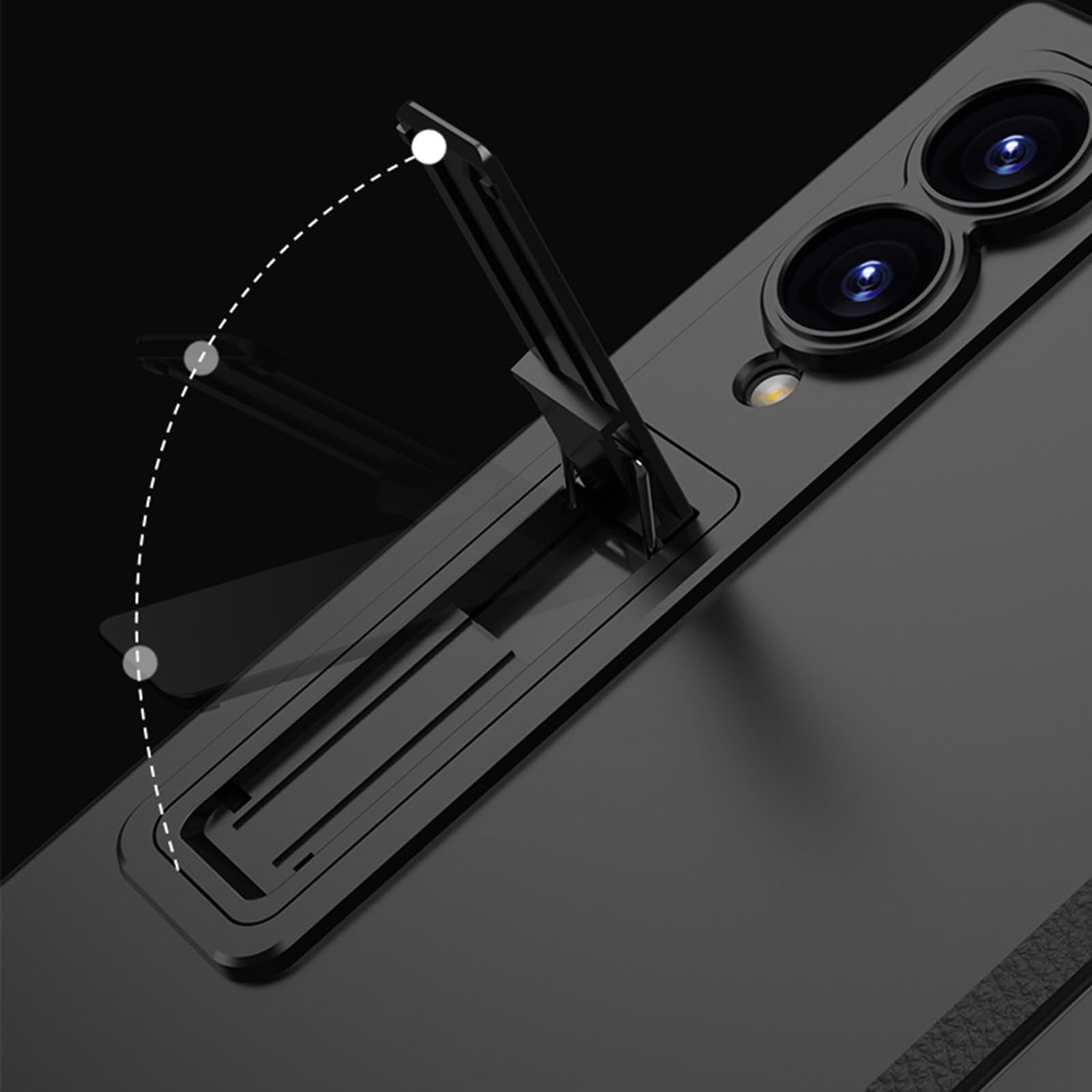 Custodia Per Samsung Galaxy Z Fold 8, Resistente Ultra Sottile Case | With Proteggi Schermo Graffi Staffa Guscio(Silver)
