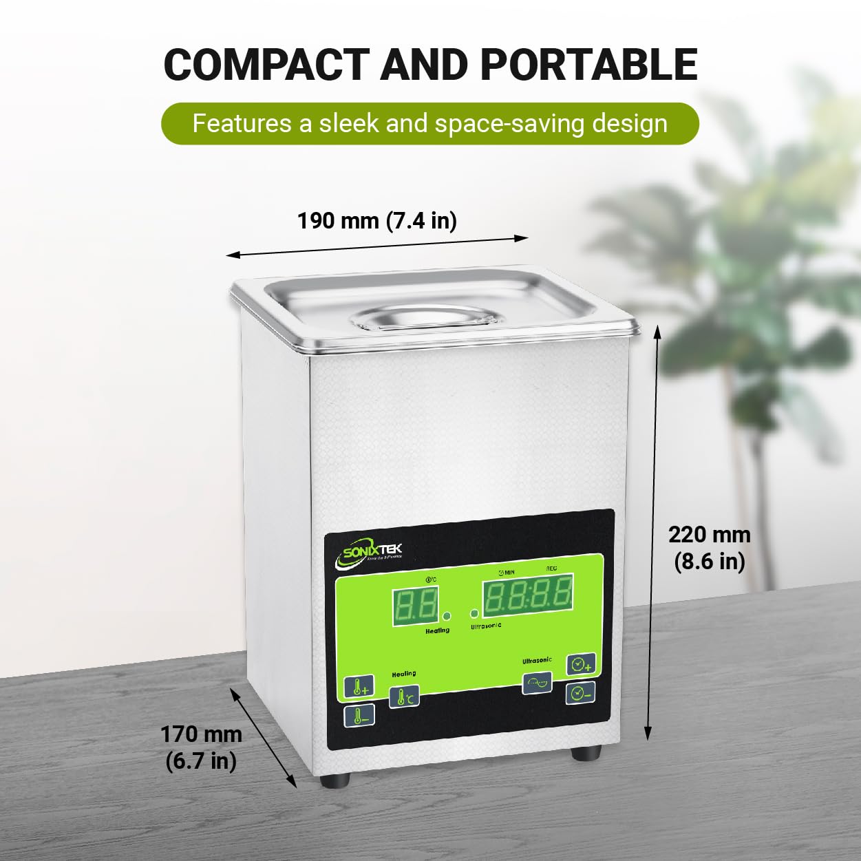 Pulitore ad Ultrasuoni 2L Pulitore a Ultrasuoni 60W Ultrasuoni Industriale in Acciaio Inossidabile con 100W Riscaldatore per Casa e Laboratorio Professionale per Gioielli Occhiali Orologi