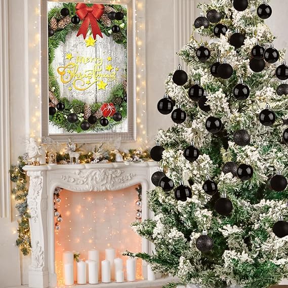 Christmas Baubles 24 Pcs Christmas Tree Decoration Shatterproof Xsmas Tree Baubles 4CM Mini Xsmas Hanging Ball Ornamentsl for Home Festival Party Decoration (Blue) - Image 3