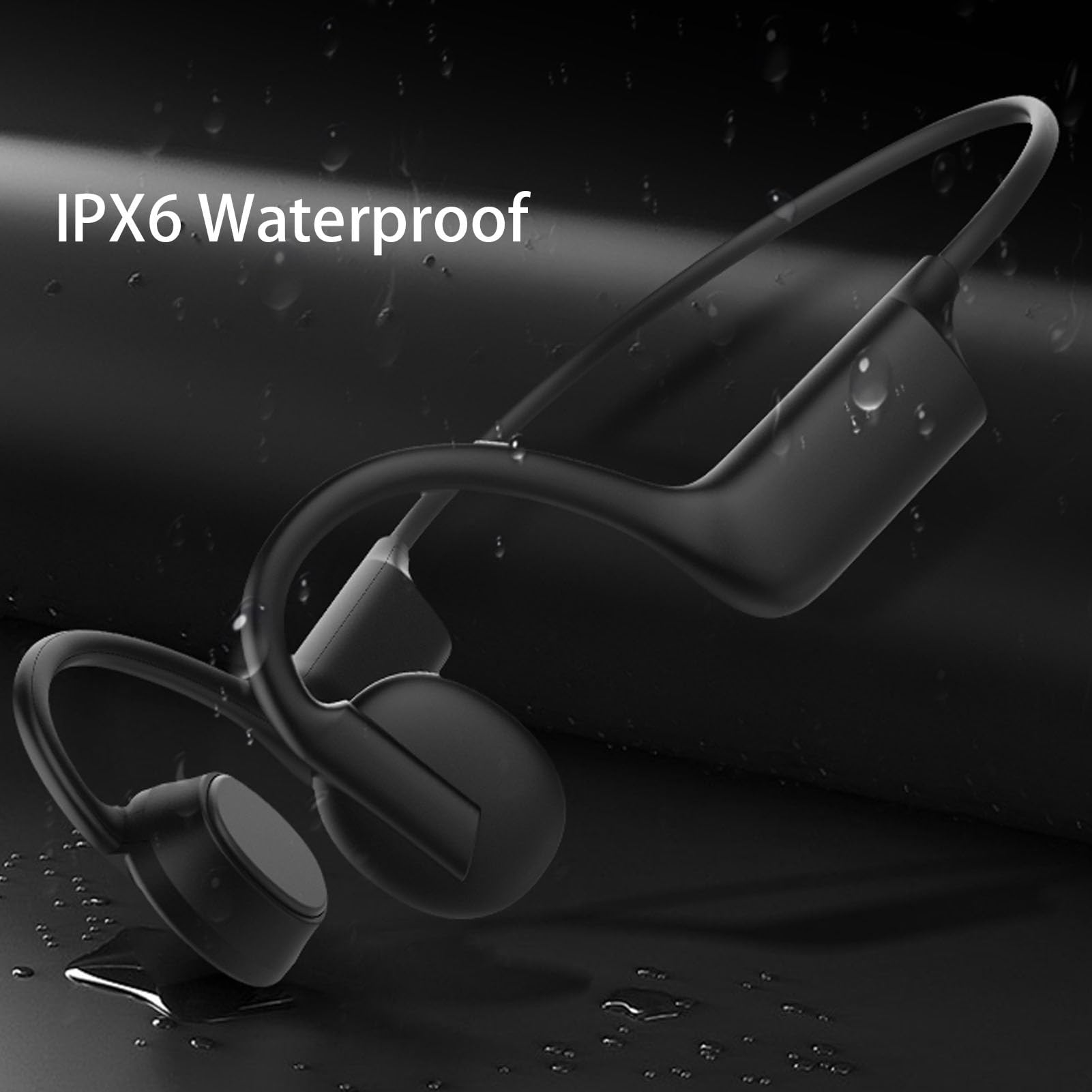 Auriculares de conducción ósea, Auriculares inalámbricos Bluetooth5.3 de oído Abierto, Auriculares Impermeables IPX6, Auriculares Deportivos para Correr, Ciclismo, Senderismo