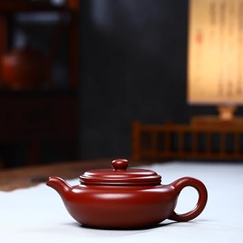 Chinese Yixing Purple Clay Teapot Handmade Tea Set Chinese Kung Fu Teapot Flat antique 245ML