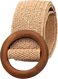 Trjgtas Cinturones con Hebilla elástica, decoración Ancha for Abrigo, Vestido de Madera, Cintura, cinturón elástico, cinturón Fate (Color : Brown, Size : Einheitsgr��e)