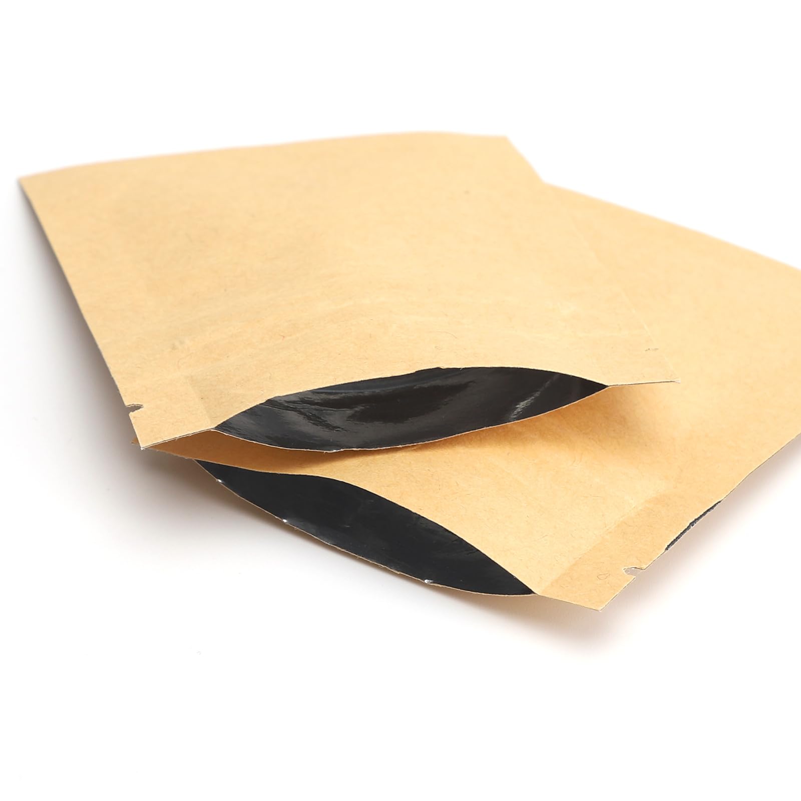 50 torebek z papieru typu kraft, torebki do pakowania Baggys, małe torebki z zamknięciem na zatrzask, hermetyczne woreczki do przechowywania żywności (6 x 8 cm)