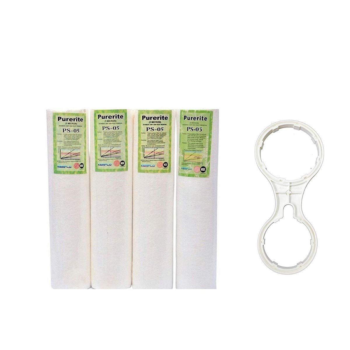 Capital RO Sediment Filter Cartridge 5 Micron (Pack of 4) | 10 Inch Universal Pre Filter for RO Water Purifier | Compatible with Kent, Aquaguard, Pureit | Includes Housing Clamp-picture-33